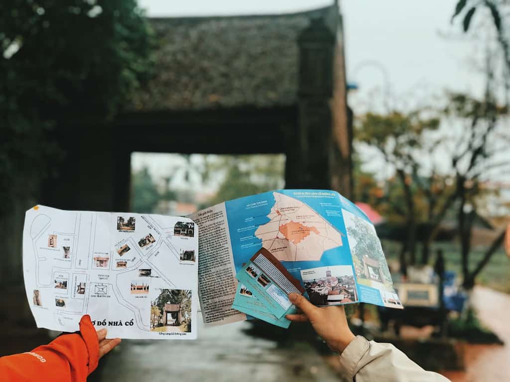 Vé vào cổng làng và bản đồ Đường Lâm