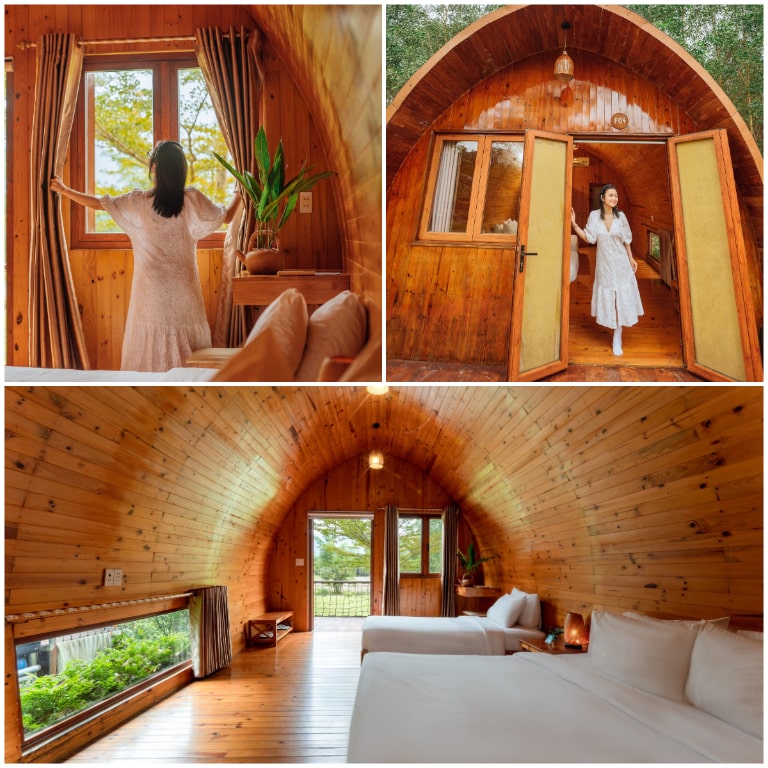 Khu nhà Farm sở hữu các căn nhà mái vòm độc đáo sẽ cho bạn những bức check in cực đỉnh. (nguồn: booking.com)