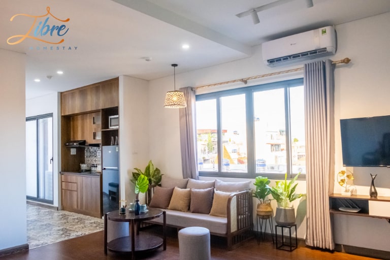 Mọi dịch vụ và nội thất đều có sẵn trong gian phòng từ khu nghỉ ngơi đến nhà bếp 