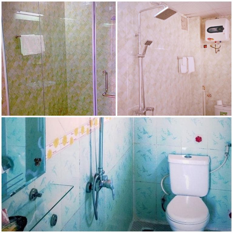 Phòng tắm tại NoiBai Family Homestay chắc chắn cũng sẽ làm hài lòng bất kì vị khách khó tính nào