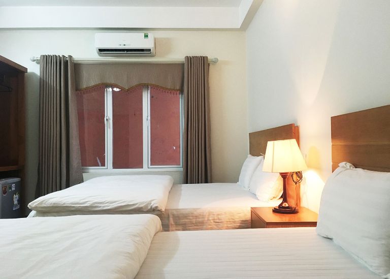 Màu sắc của giường cũng là một yếu tố quan trọng góp phần giúp du khách có được giấc ngủ sâu và ngon lành 