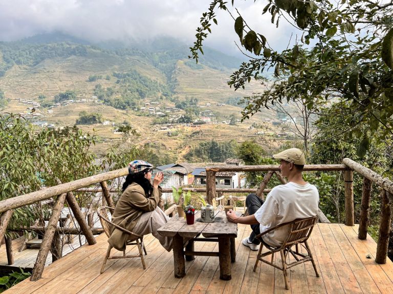 Bất cứ góc nào ở homestay cũng có cảnh thiên nhiên đẹp tuyệt, bạn có thể vừa ngồi uống cà phê vừa chill ngắm cảnh (nguồn: facebook.com)