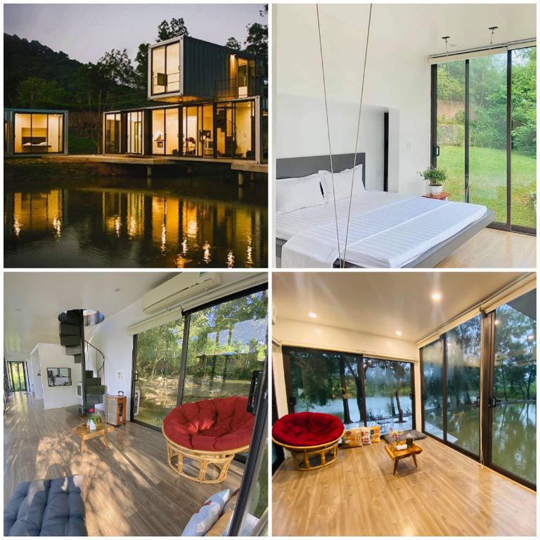 Pond Villa - Nhà Ao tối giản trong thiết kế và bố trí để du khách có nhiều không gian hơn để hoạt động và nghỉ ngơi (nguồn: facebook.com)