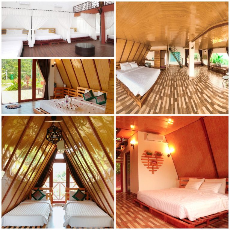 Homestay tại Lương Sơn này có sức chứa lớn, gồm 3 hạng phòng ngủ đáp ứng nhu cầu của nhiều khách lưu trú (nguồn: facebook.com)
