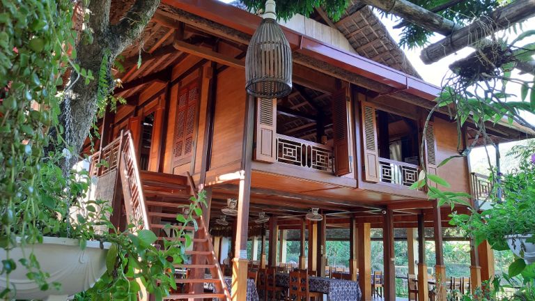 Mai Châu Dream homestay hiện lên với kiến trúc nhà sàn độc đáo, tọa lạc giữa thiên nhiên Hòa Binh bao la, bát ngát (nguồn: facebook.com)