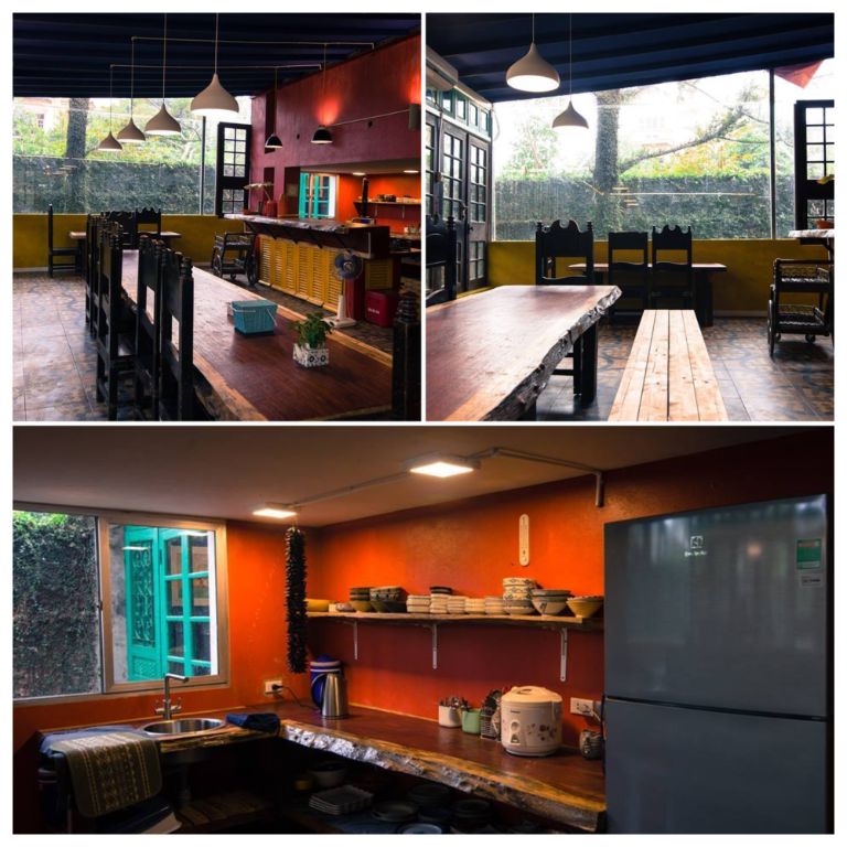 Căn Vintage House Mê Linh được trang bị một phòng bếp đầy đủ nội thất, tiện nghi để phục vụ nhu cầu của quý khách (nguồn: bamboovietnamtravel.com.vn)