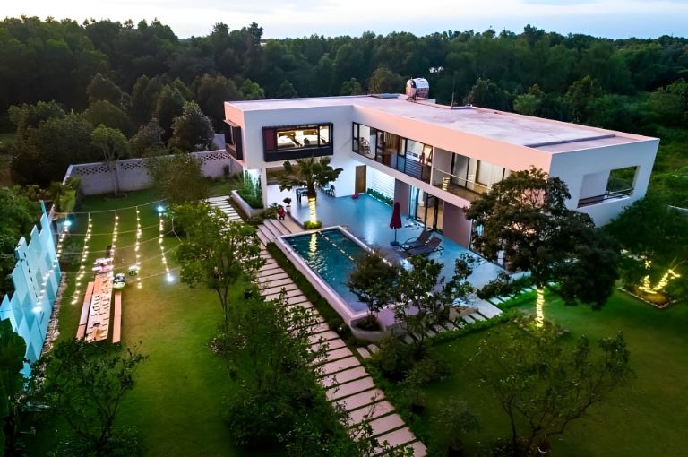 Gem Villa là một trong những homestay sang trọng và quy mô nhất khu vực Sơn Tây (nguồn: facebook.com)