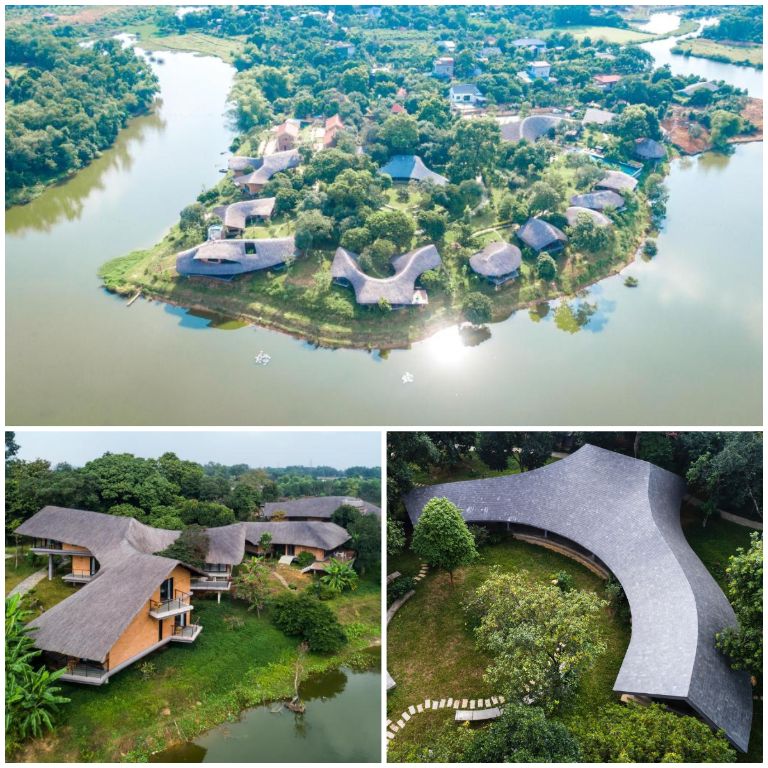 Nơi đây là sự hòa trộn giữa đôi nét kiến trúc Nhật Bản cùng vẻ mộc mạc của kiến trúc truyền thống Việt Nam (nguồn: booking.com)