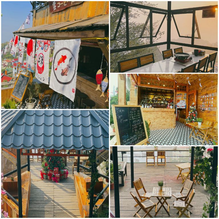 Homestay có diện tích rộng lớn, có thiết kế quán cafe kiểu Nhật xinh xắn 