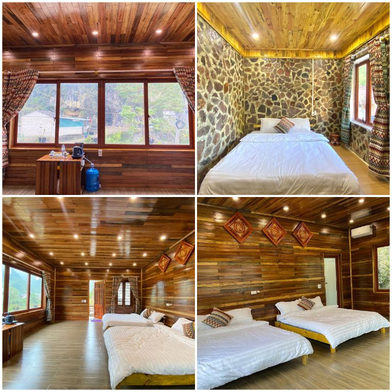 Homestay Bản Giốc Lan Rừng cung cấp đa dạng các loại phòng ngủ, thoải mái cho khách du lịch lựa chọn 