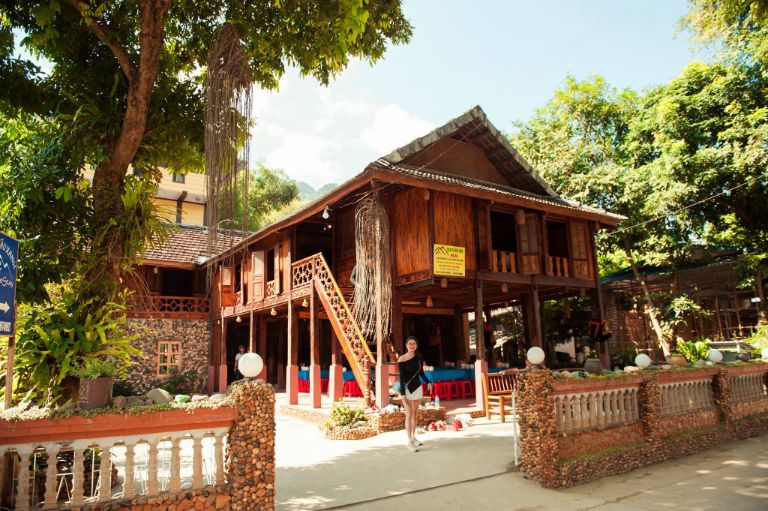 Mai Châu Xanh Bungalow là một căn nhà mộc mạc, giản dị, đậm chất kiến trúc dân tộc miền núi Tây Bắc (nguồn: facebook.com)