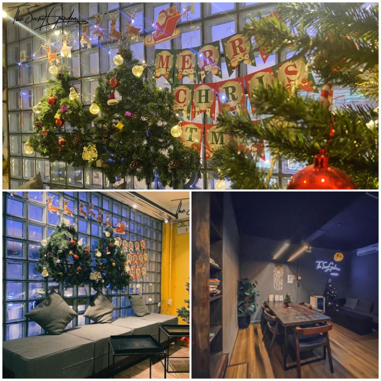 Không gian các phòng của homestay vào lễ Giáng Sinh tạo ra nhiều background đẹp cho bức tranh sống ảo lung linh (nguồn: facebook.com)