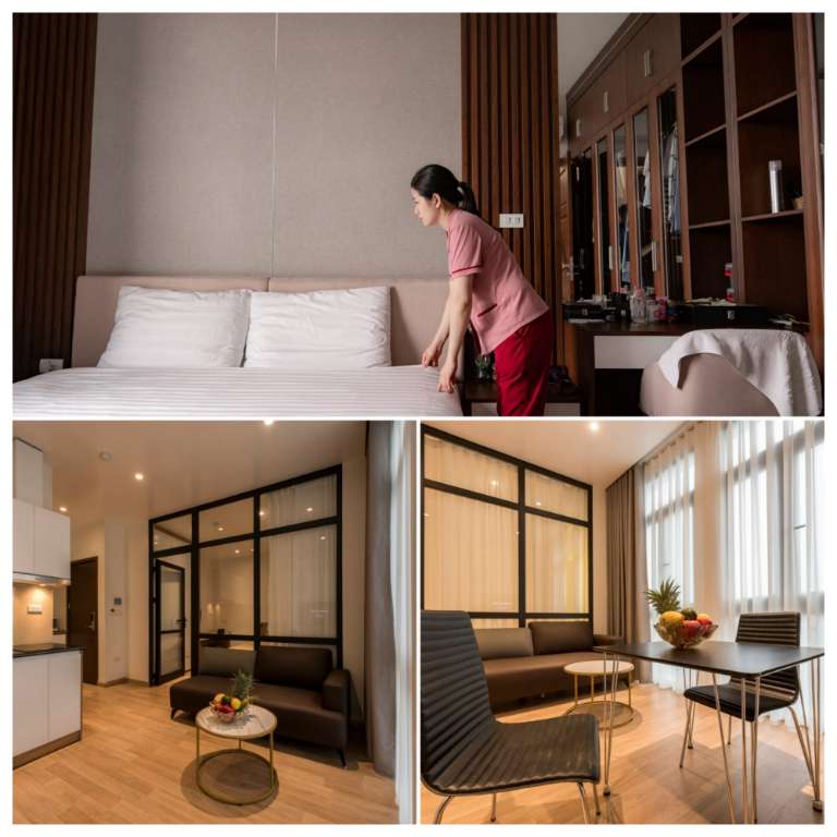 Trong một căn hộ sẽ có cả phòng ngủ và phòng khách tạo được sự riêng tư nhất định cho du khách khi lưu trú tại đây