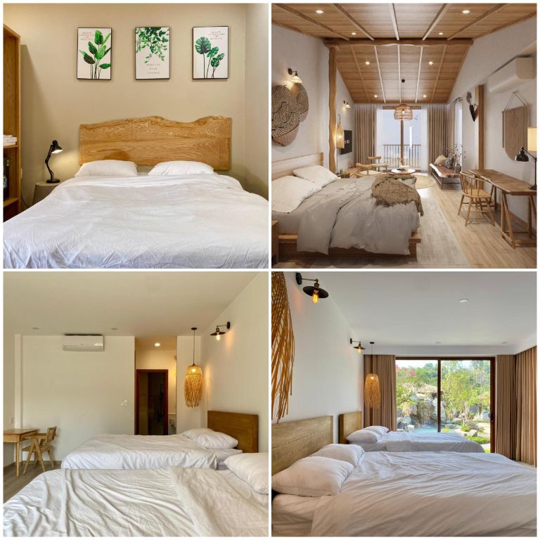 Các phòng ngủ của Coffee Safari Hồ Cốc and Homestay Hồ Cốc được thiết kế theo phong cách nhẹ nhàng, tinh tế