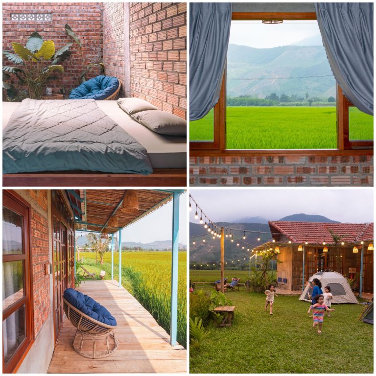 Lúa Coffee House mang đến cho du khách không gian lưu trú thoải mái và tiện nghi, với thiết kế theo phong cách tối giản mà vô cùng tinh tế (nguồn: facebook.com)