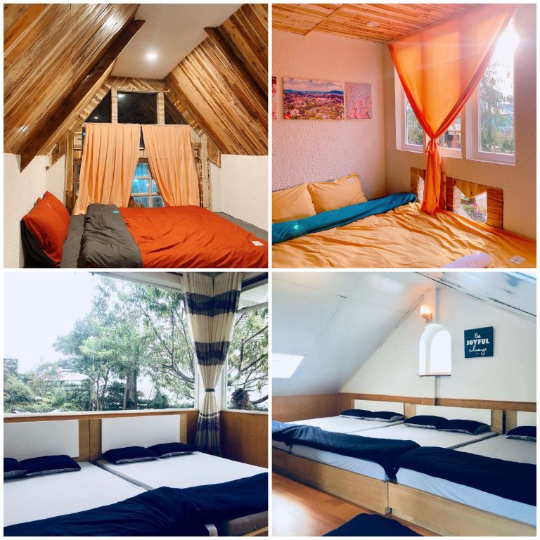 Hiện tại, Homestay Lâm Đồng cung cấp 6 phòng ngủ cho du khách lựa chọn, bao gồm phòng đôi, phòng đơn và phòng tập thể.