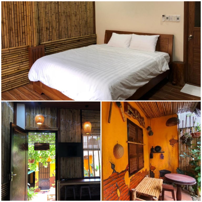 Các phòng nghỉ tại Homestay Da Nang Full House mang pphong cách kiến trúc và thiết kế giản dị đậm chất Việt Nam mộc mạc (nguồn: facebook.com)