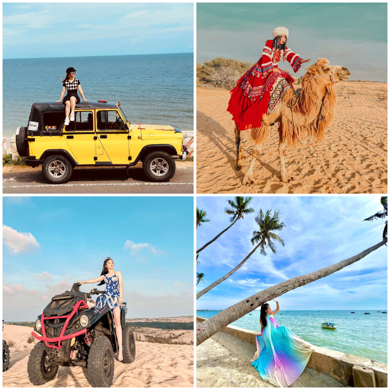 Homestay Mũi Né view biển này độc đáo với dịch vụ cho thuê xe jeep để ngắm cảnh hoàng hôn hay chụp ảnh với lạc đà tại sa mạc (nguồn: facebook.com)