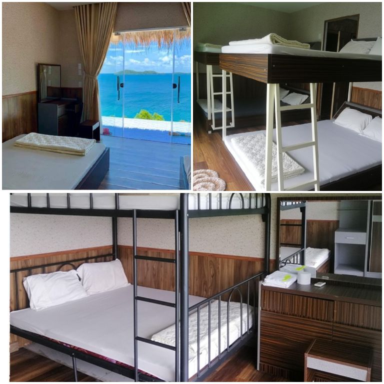 Phòng ngủ có view hướng biển cực kì đẹp và được trang bị đầy đủ tiện nghi