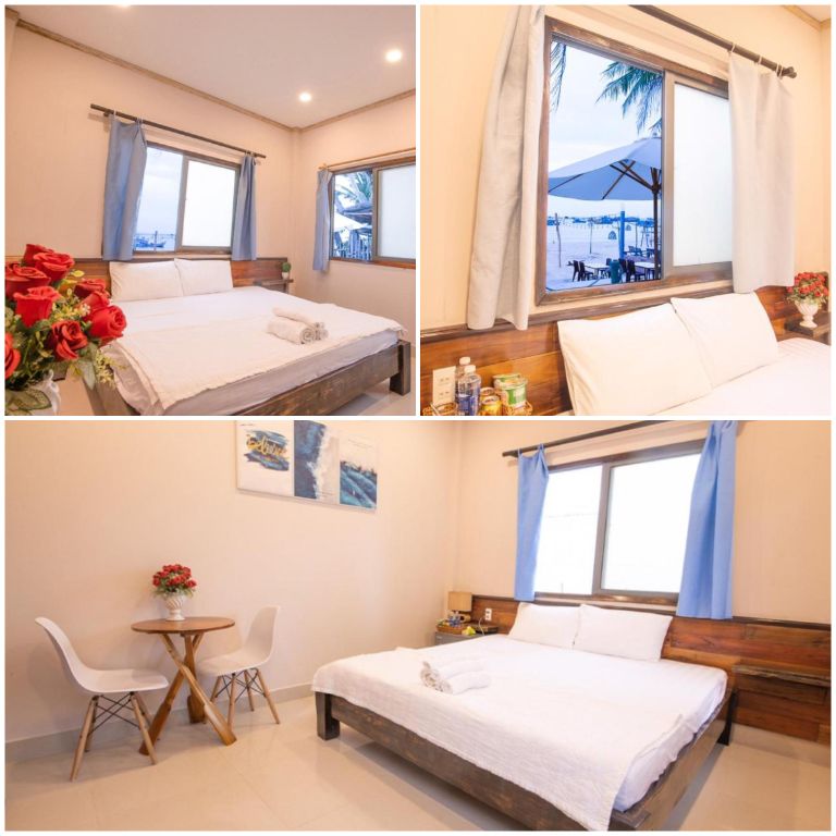 Phòng nghỉ của Hoàng Hôn Beach House Phú Quốc có thiết kế sang trọng, đầy đủ tiện nghi 