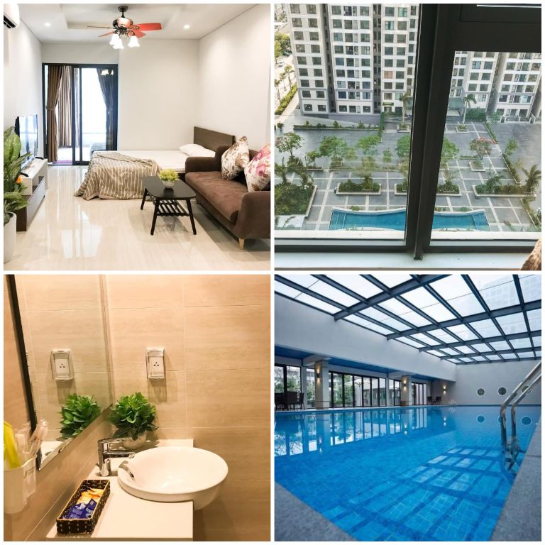 Không chỉ cung cấp đủ tiện ích trong phòng, homestay Quảng Ninh này còn mang đến cho du khách niềm hoạt động thú vị tại bể bơi 4 mùa (nguồn: booking.com)
