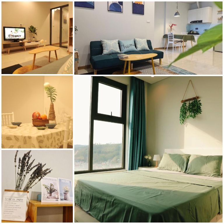 Các phòng nghỉ được thiết kế theo phong cách vintage ấm áp, tông màu trắng làm chủ đạo tạo không gian sống thoải mái (nguồn: booking.com)