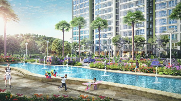 Homestay Quảng Ninh này cho xây dựng bể bơi với diện tích rộng lớn, giúp du khách có khu vực nghỉ ngơi, tắm nắng ngay trong khuôn viên (nguồn: wesale.vn)