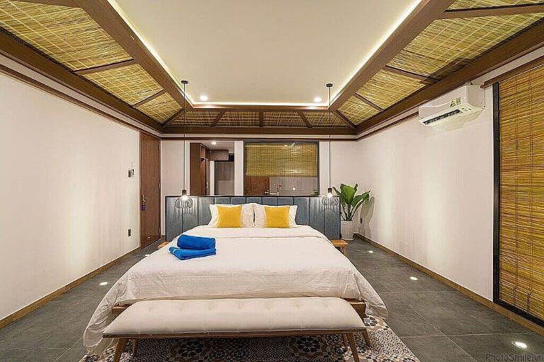 Jack Trần 's Beach Villa một trong những homestay Tam Kỳ Quảng Nam có hệ thống phòng nghỉ rộng rãi tạo không gian sống thoải mái 