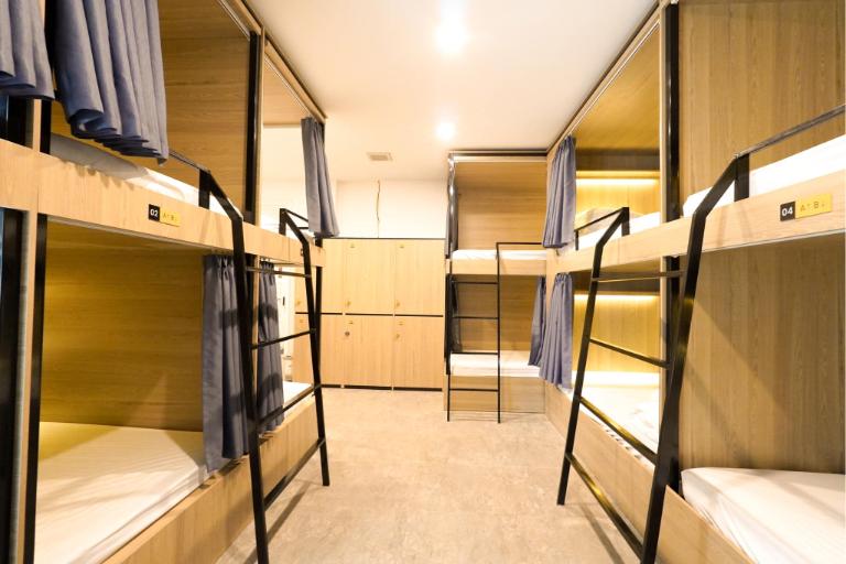 Phòng nghỉ tại MOTOGO Hostel có trang bị đầy đủ đồ dùng cho quý khách sử dụng thoải mái. 