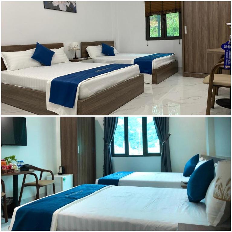 Phòng nghỉ tại Anh Quang đầy đủ tiện nghi, diện tích rộng, có cửa sổ rộng thoáng. 
