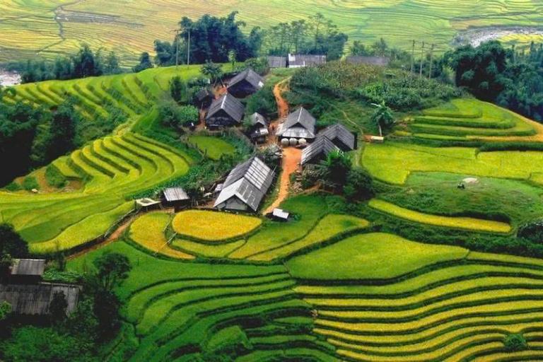 Thung lũng Mường Hoa với những thửa ruộng bậc thang trải dài bất tận.