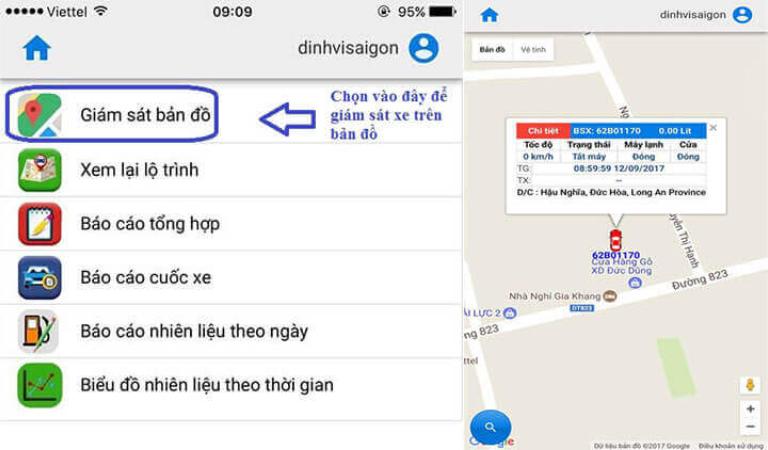Ứng dụng sử dụng GPS để định vị chính xác vị trí xe