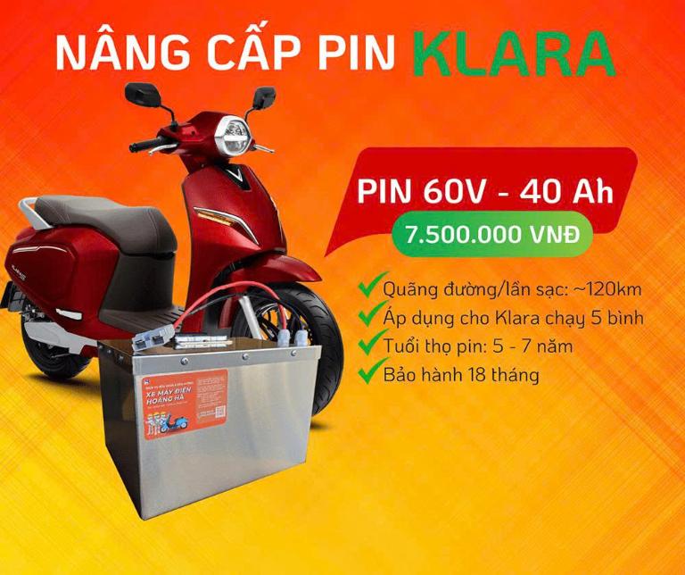 Pin Lithium-ion hiện đại của Klara Neo với khả năng tháo lắp dễ dàng