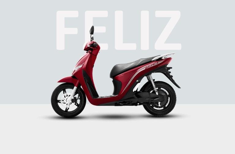 Động cơ In-Hub gọn gàng đặt trong bánh sau của xe máy điện Feliz, cho phản ứng nhanh và ít hao hụt năng lượng