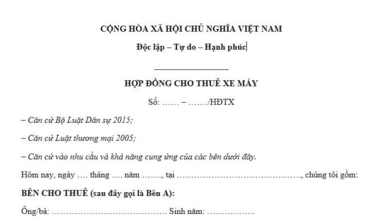 Đọc kỹ hợp đồng thuê xe để nắm rõ trách nhiệm và quyền lợi của mình.