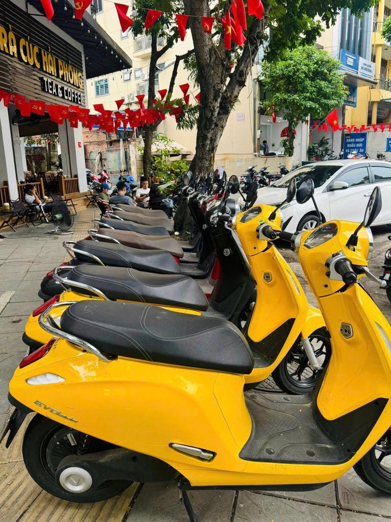 Khách hàng trẻ trải nghiệm thuê xe máy điện với bảng giá linh hoạt và nhiều ưu đãi.