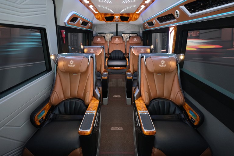 Nội thất xe Mekong Limousine - giường nằm, ghế ngồi tuyến Hà Nội - Phú Thọ