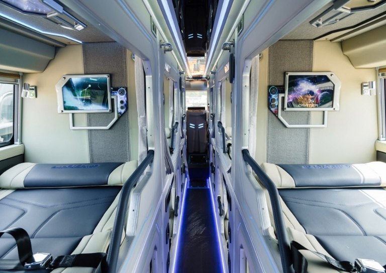Nội thất xe Camel Travel - giường nằm, ghế ngồi tuyến Hà Nội - Huế